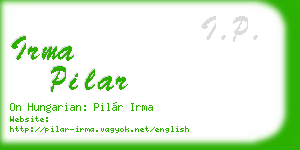 irma pilar business card