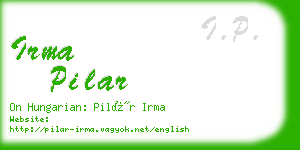 irma pilar business card